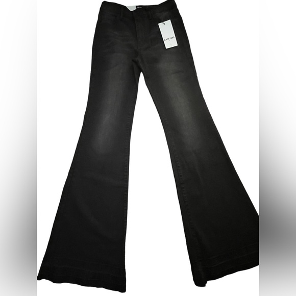 NWT- Black Label by C’est Toi High Rise Flare Black Jeans in Size 5/26 - Picture 3 of 9